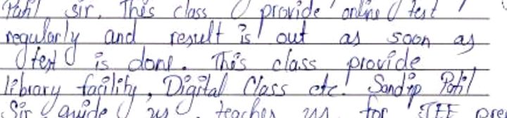 Original handwritten feedback 0056